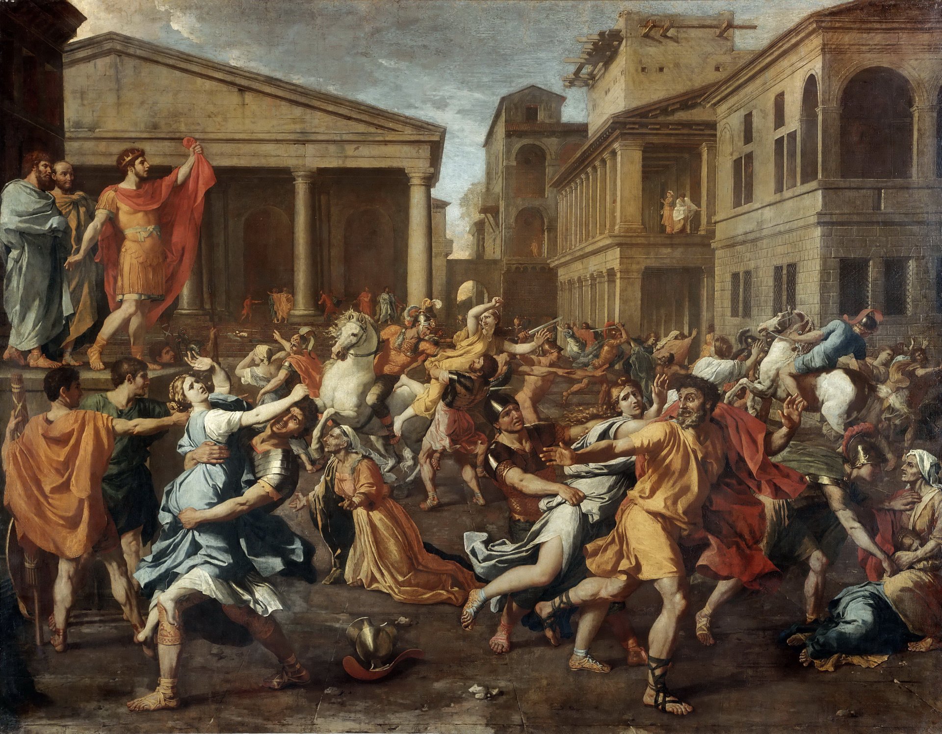 l enlèvement des sabines nicolas poussin peintre français peinture huile sur toile musée du louvre paris