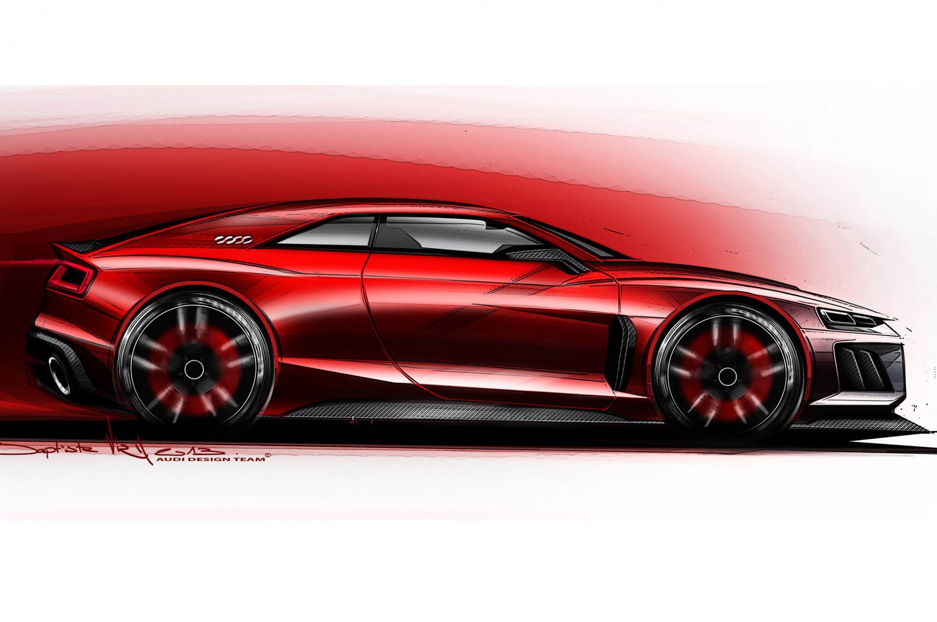 auto dessin art concept audi quattro art concept