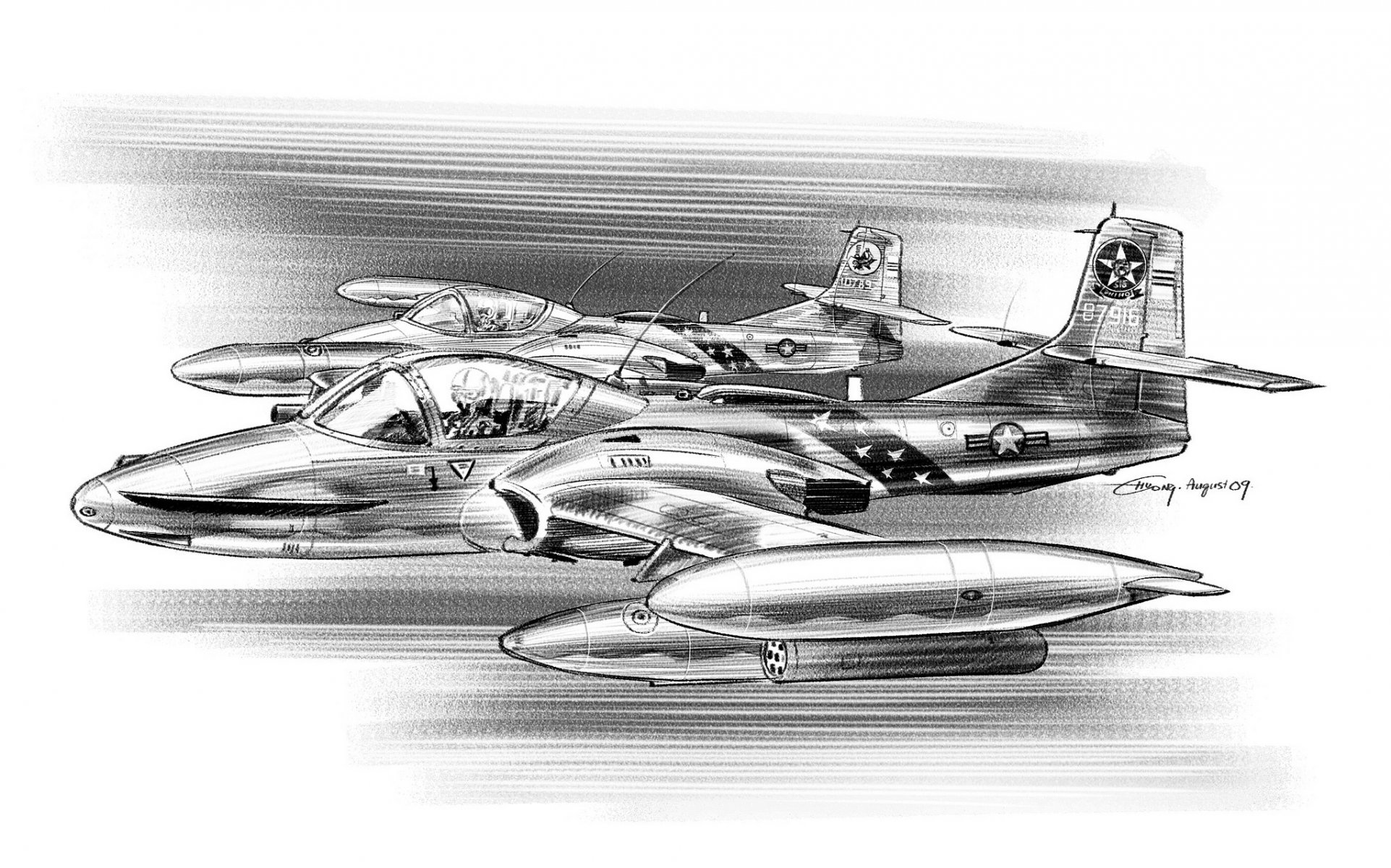 cessna a-37 libellula stormtrooper matita