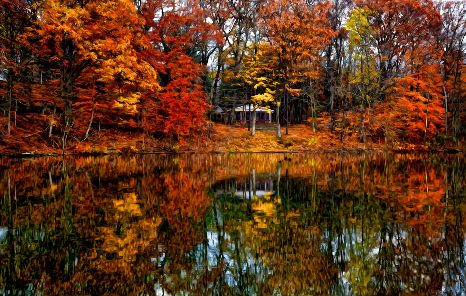 naturaleza paisaje bosque árboles otoño villa casas arquitectura vila casa ver