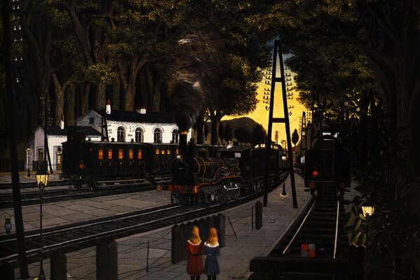 Photo de la gare de la gare. Paul Delvaux