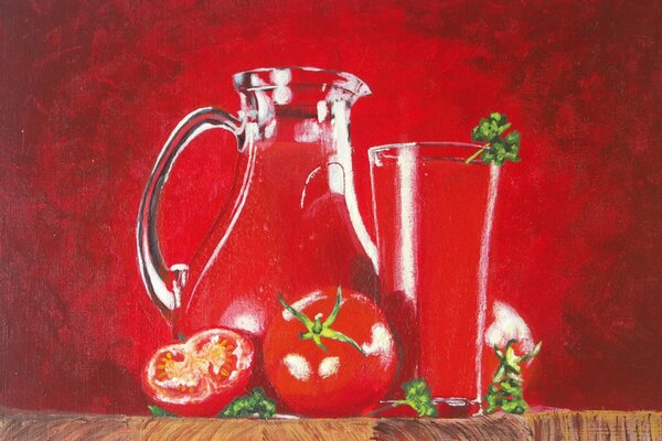 Still life painting by Tarakanov painted with acrylic