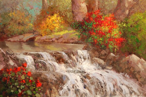 Scenic Art cascata paesaggio