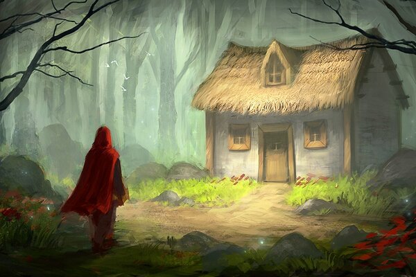 Le petit Chaperon rouge est venu à sa grand-mère