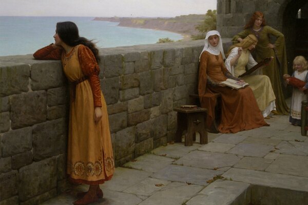 A painting by an English artist who wrote in the style of Romanticism and pre-Raphaelitism