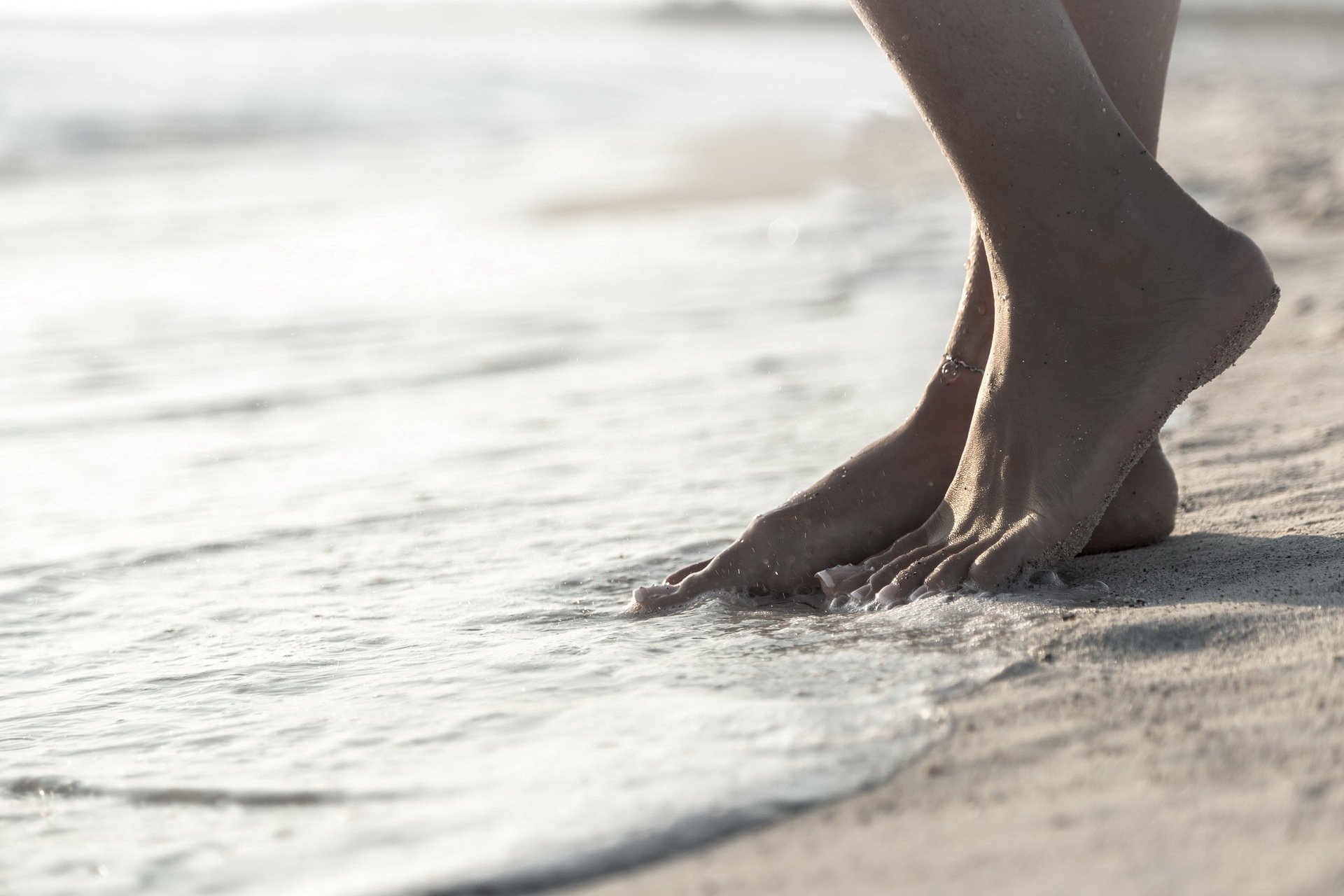 marée sable pieds bracelet