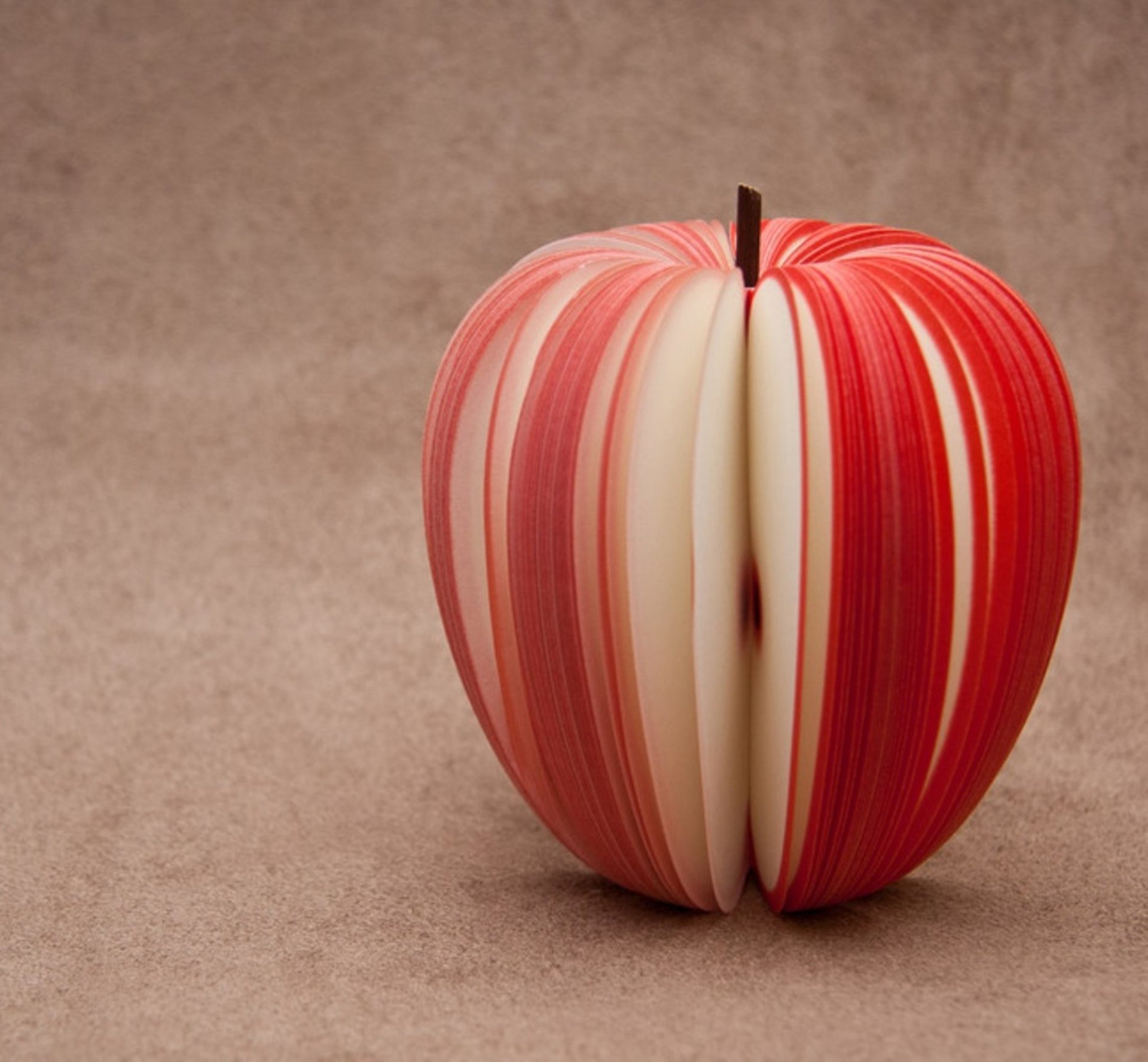 manzana rojo gajos tiras finas picado