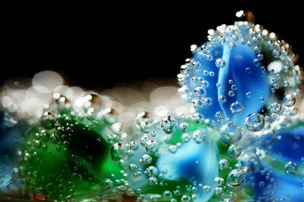 The beauty of bubbles of different colors