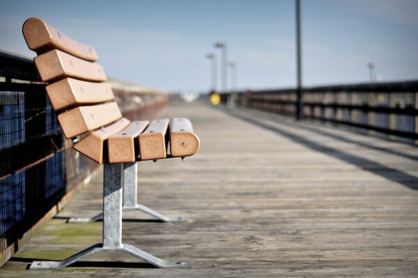 There s a bench on the bridge where you can go for a walk, you can sit there and look at the water. It s beautiful