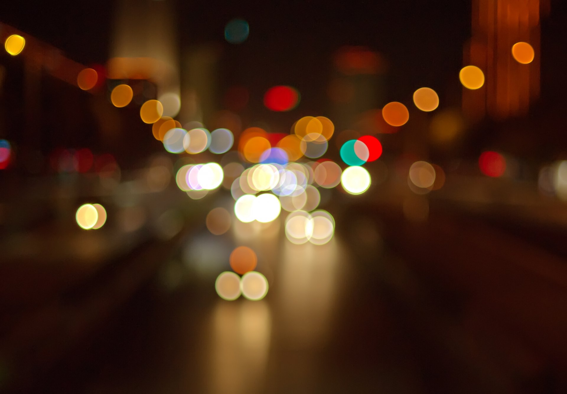 luci multicolore luce bokeh città notte strada auto