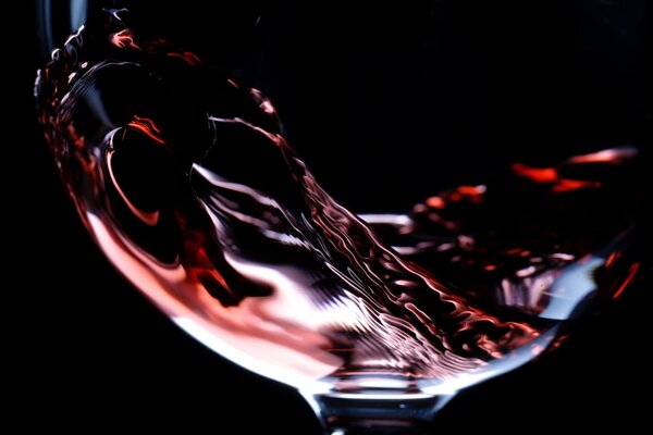 Macro photography of wine in a glass