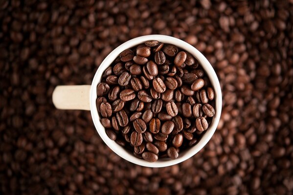 A cup of coffee with a blurry background