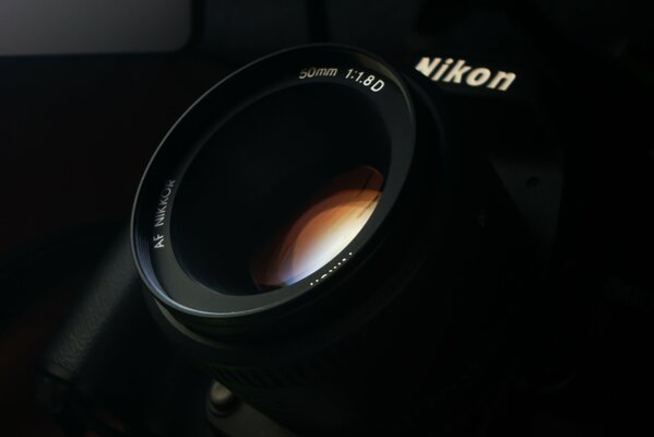 Nikon camera lens with lens