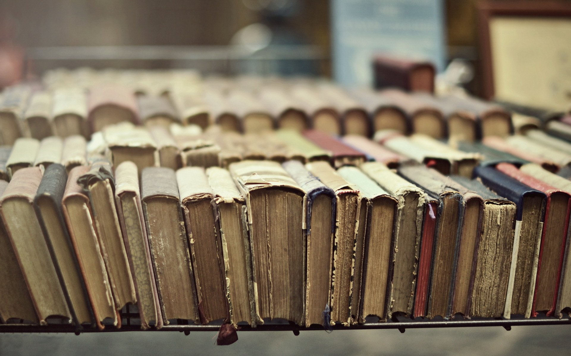 books shelf close up