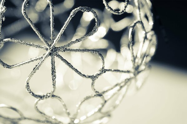 Macro shooting of a patterned Christmas ball