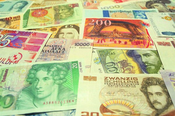 National currencies of different countries