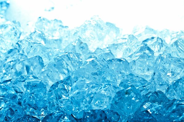 Gros plan bleu cubes de glace