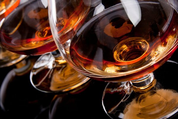 There is not enough cognac in the glass