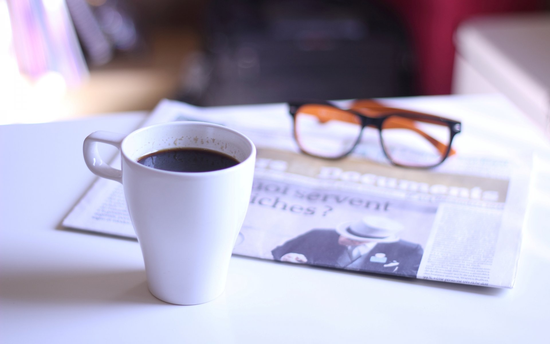 lunettes journal tasse