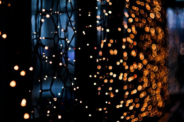 Evening highlights of a bright garland