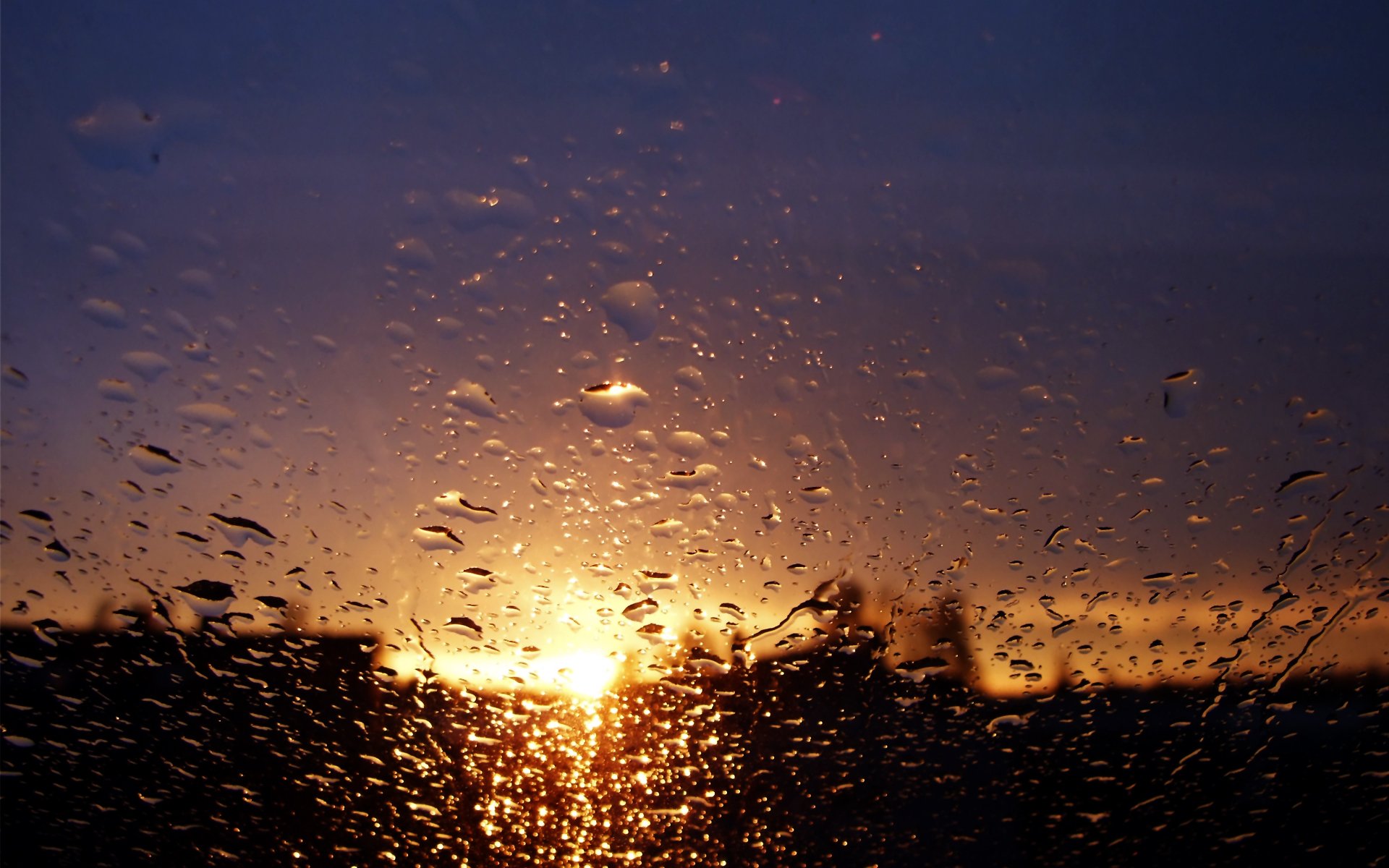 ciudad ventana lluvia otoño