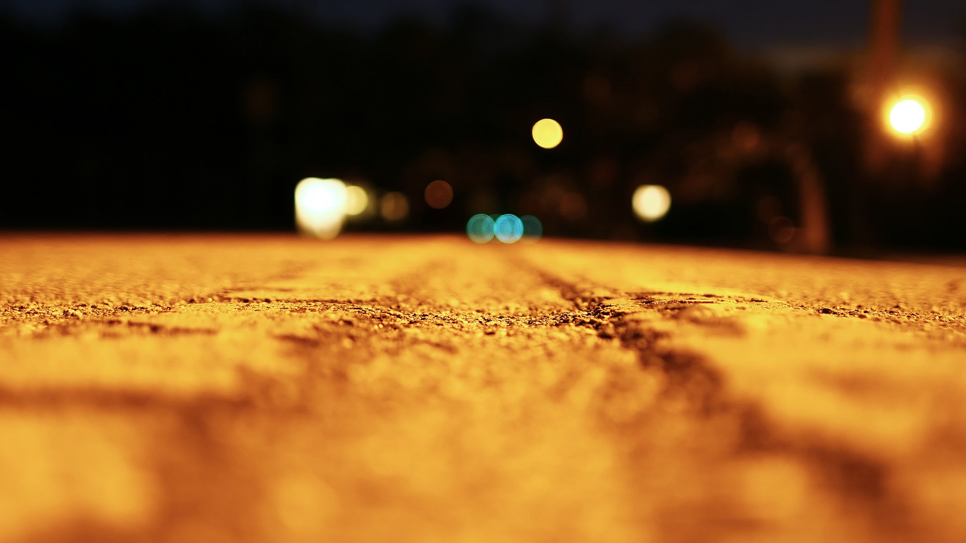 close up road night light bokeh effect macro bokeh 1920x1080