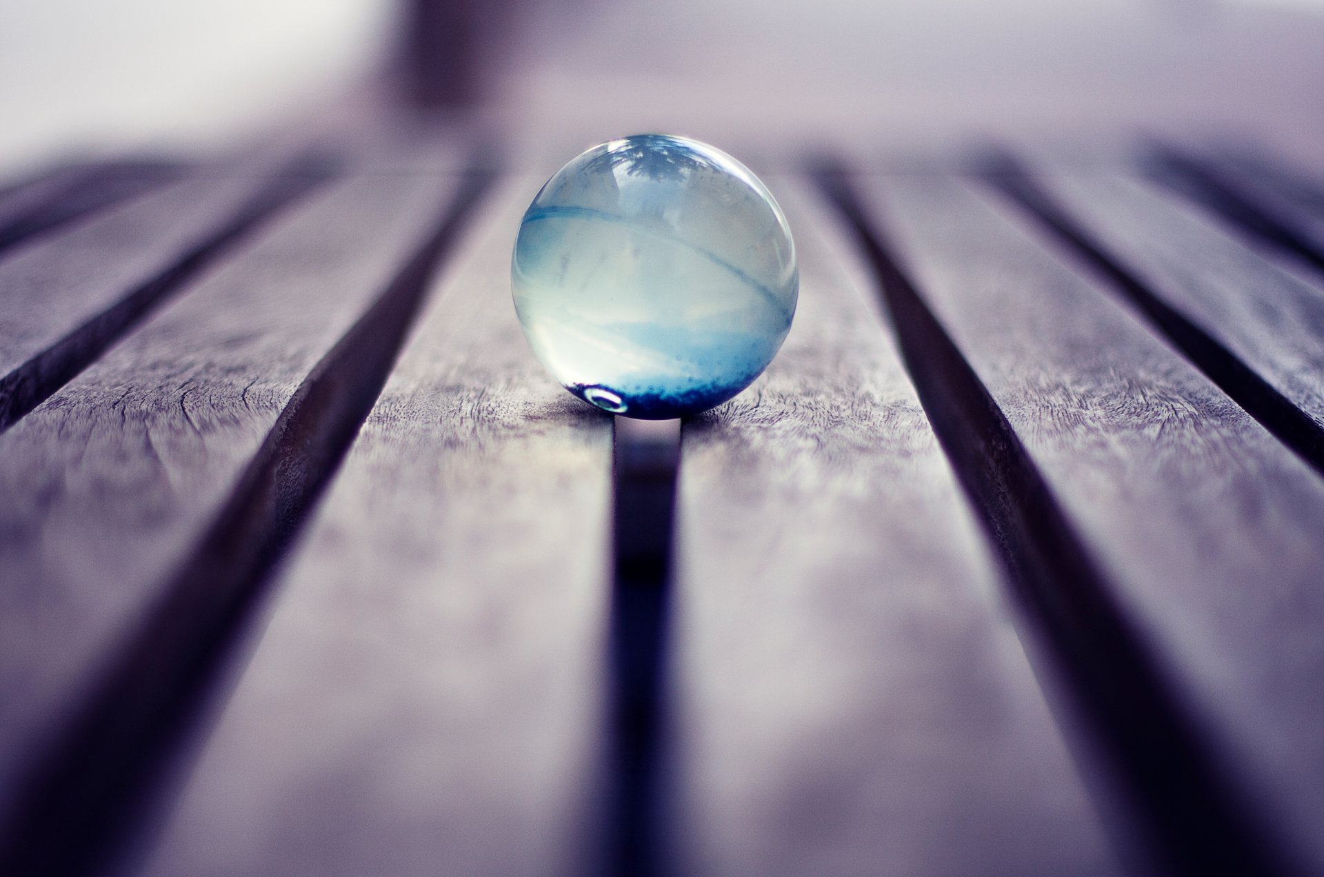 floor boards glass glass ball macro photo