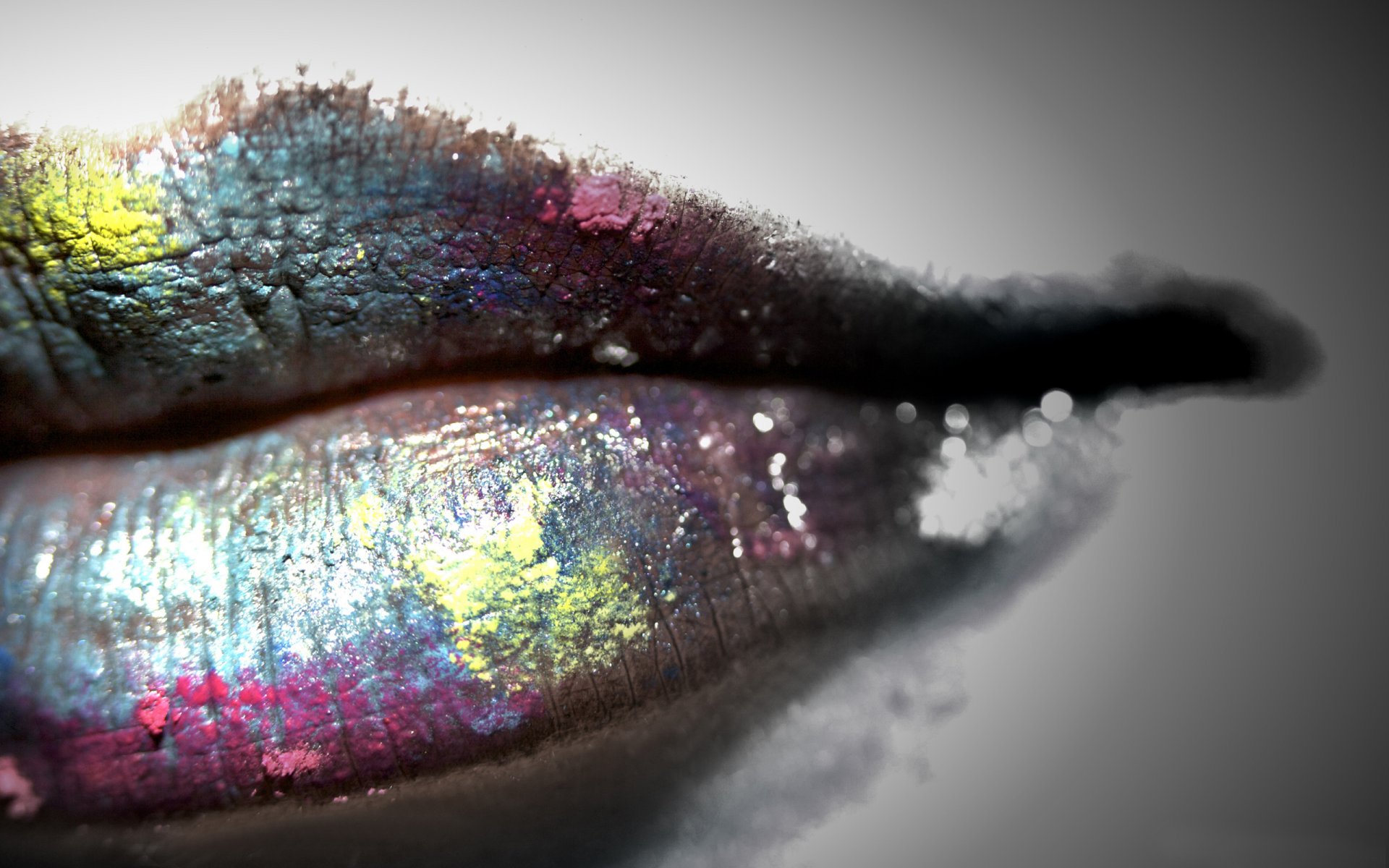 labios fondo gris colores estilo moda chica color