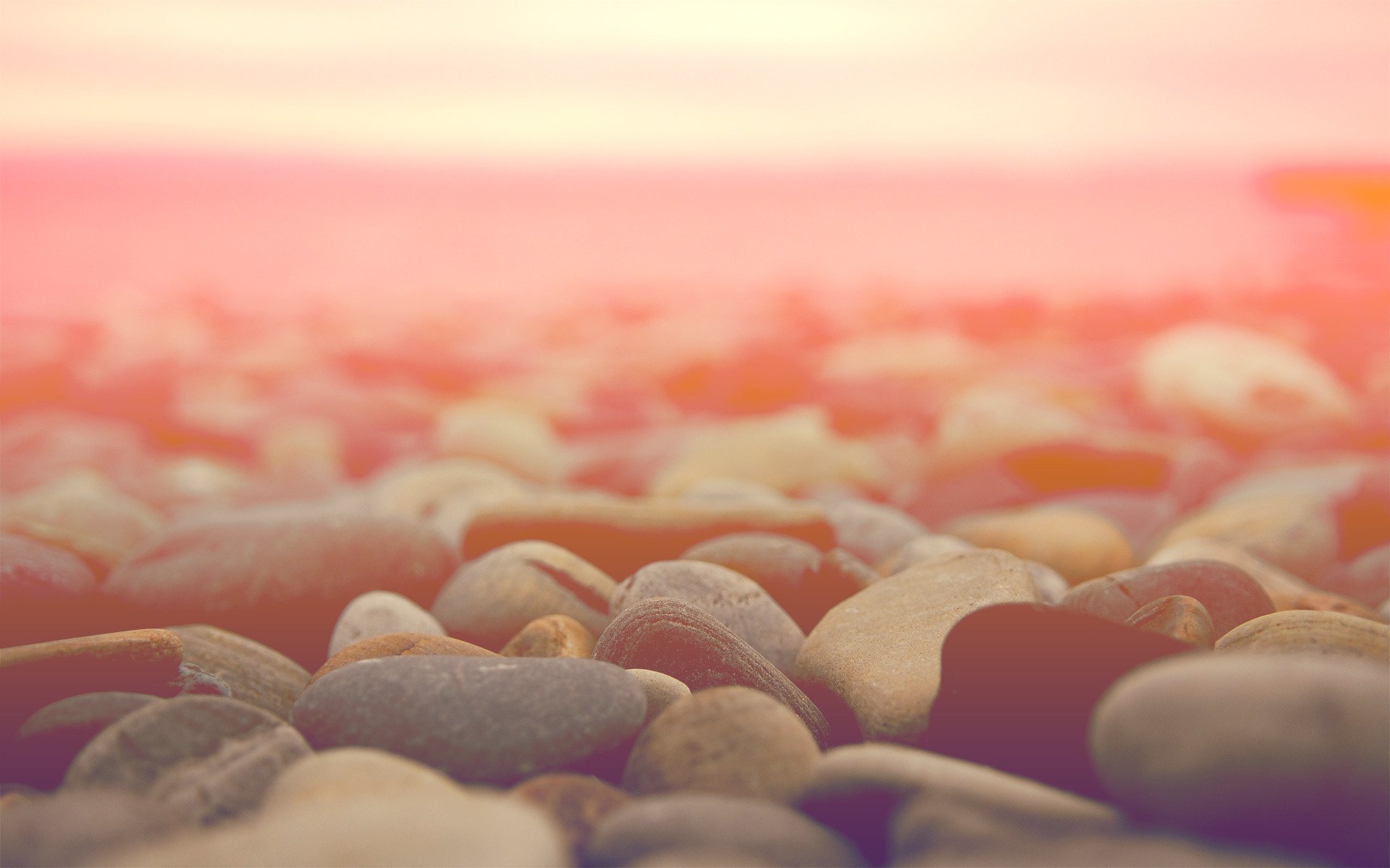 close up stones horizon light background