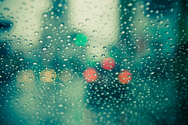 Raindrops on a cold window