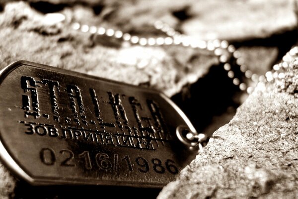 Pendant on a chain Stalker call of Pripyat 0216/1986