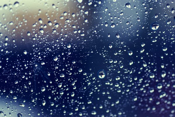 Raindrops on the glass