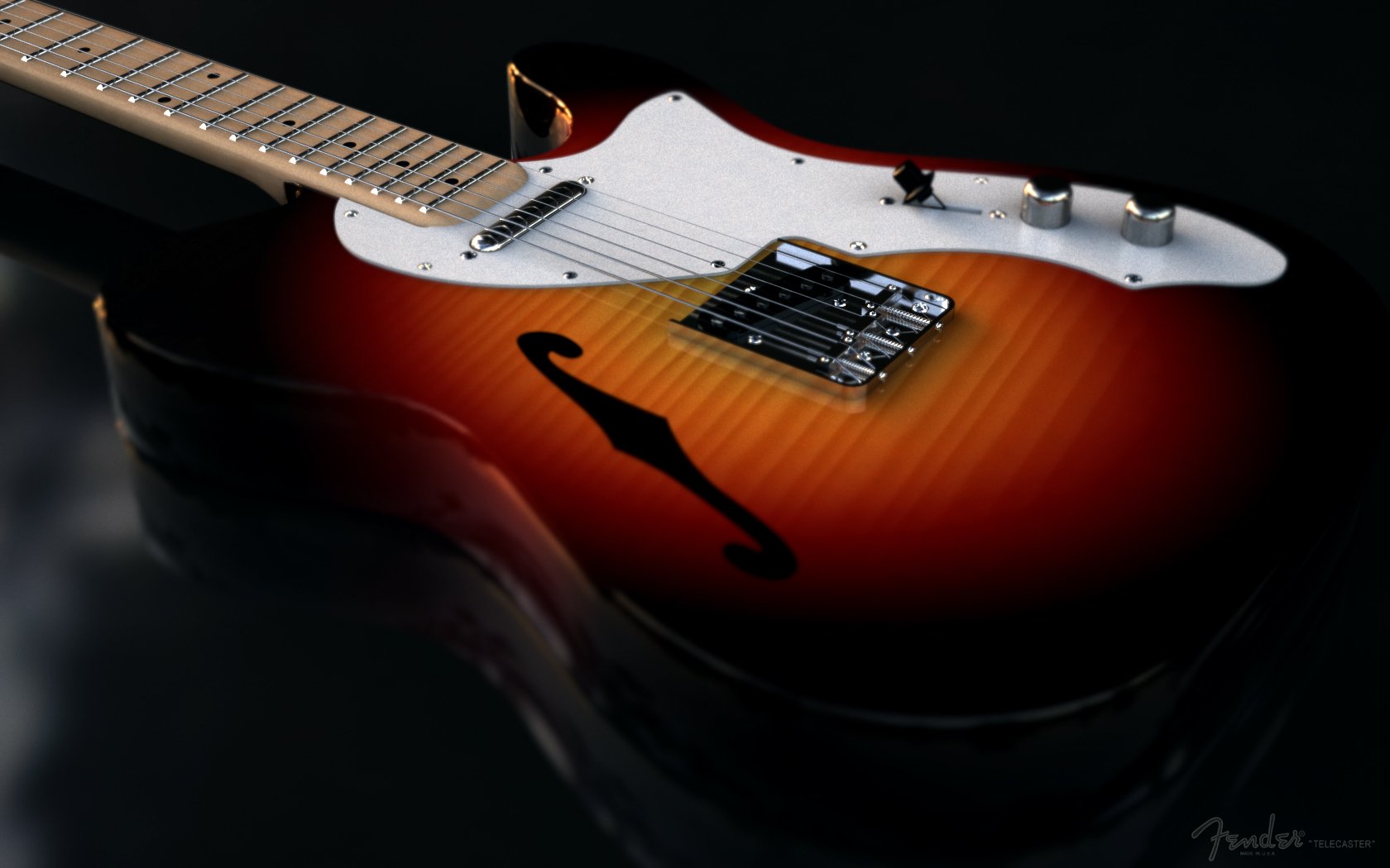 guitarra telecaster 3d