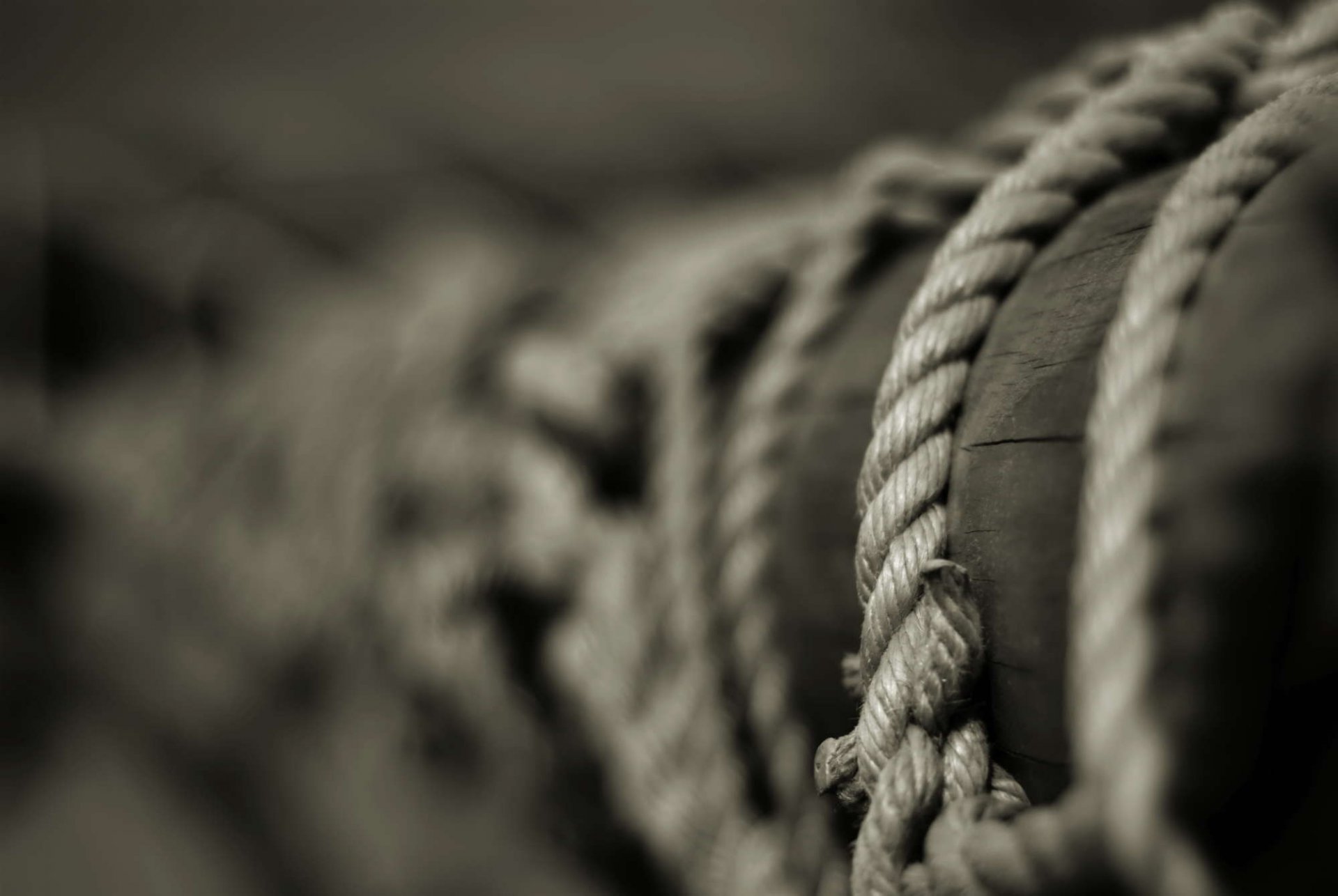 rope post b / w