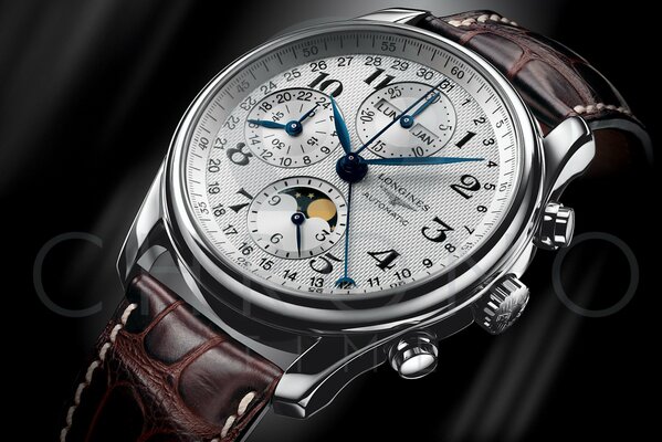 Longines-Uhr mit Lederband