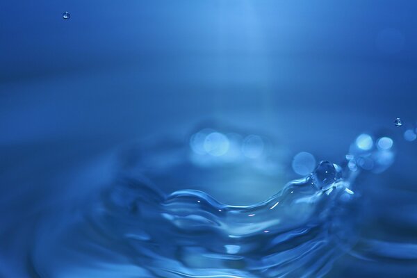 Macro-style water splashes