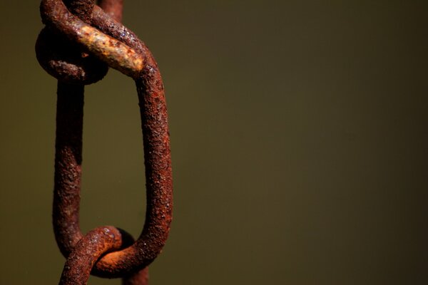 Old rusty metal chain