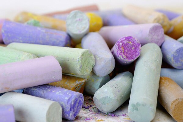 The palette of bright crayons is without irony