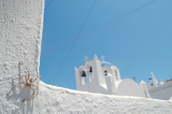 Iglesia blanca en un día claro