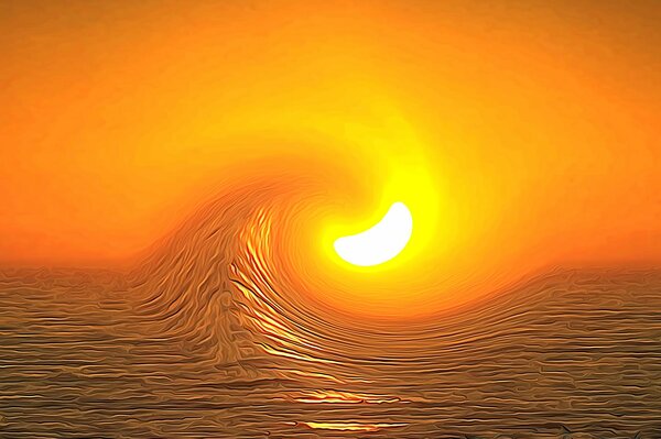 Orange wave. Solar wave