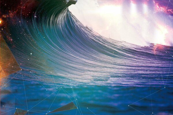 La ola del océano en abstracción