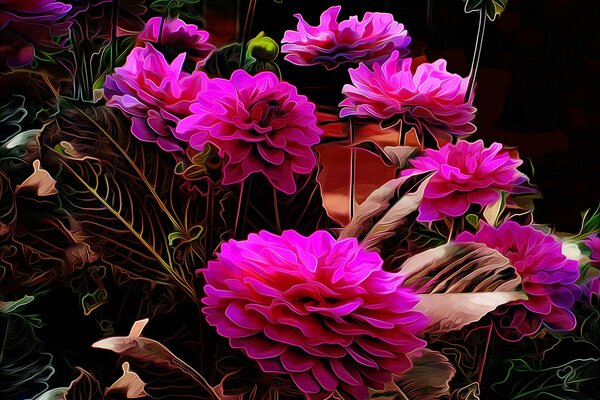 Beautiful flowers on the background