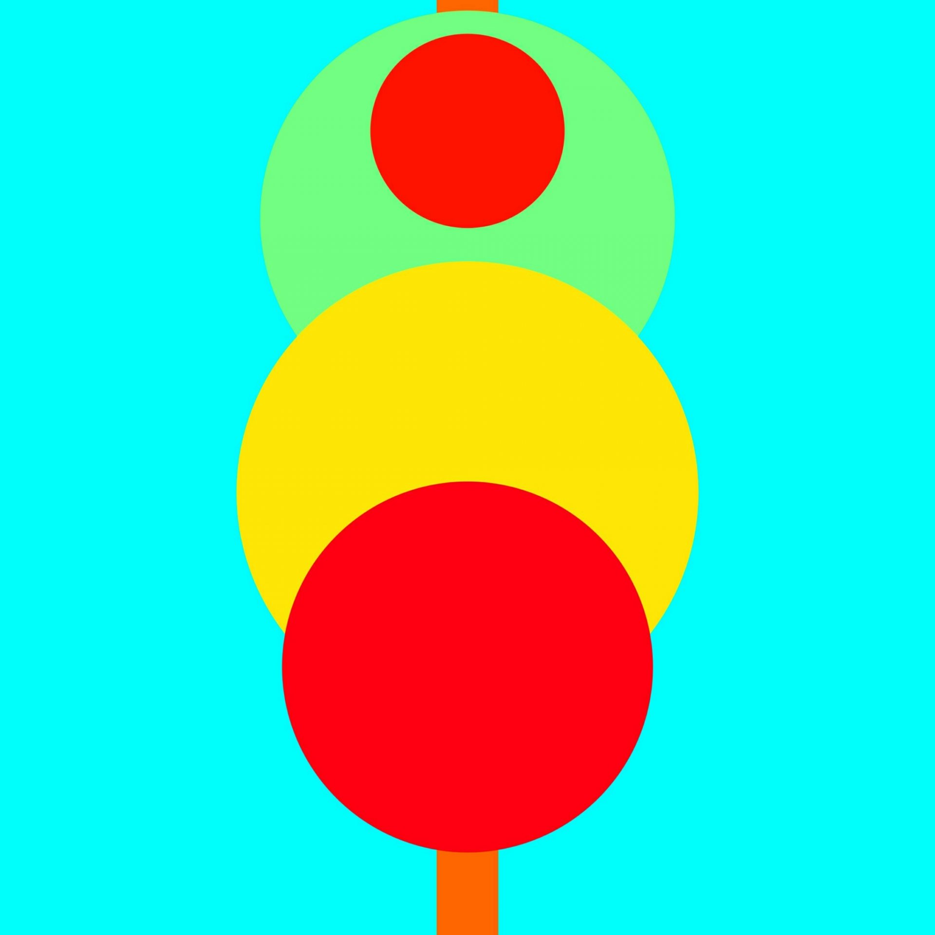 android 5.0 lollipop material design line abstraction circles red yellow green blue