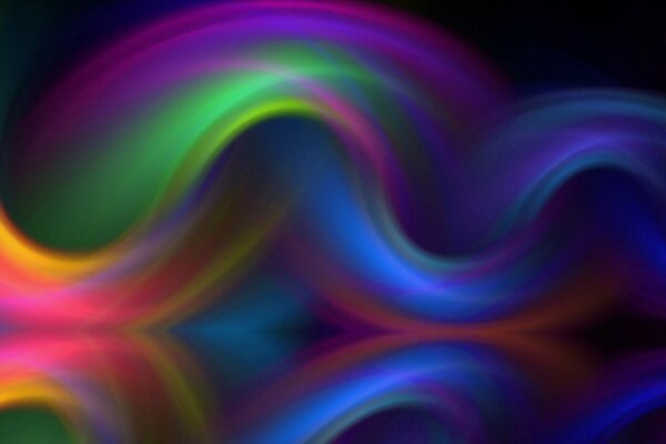 Абстрактные цветные волны и линии