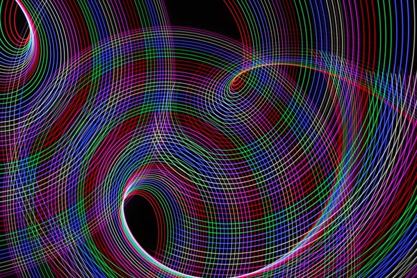 Light lines that descended into a loop