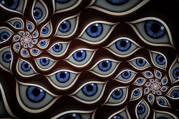 Abstraction de mes yeux bleus