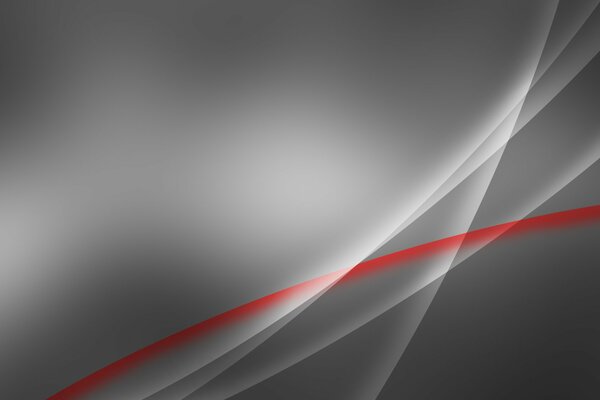 Abstract white with a red line on a gray background