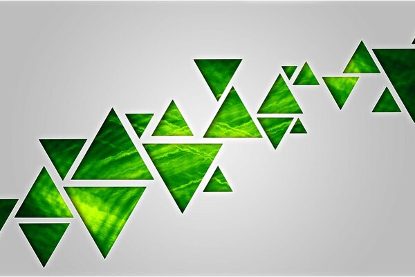 Fond avec des triangles verts