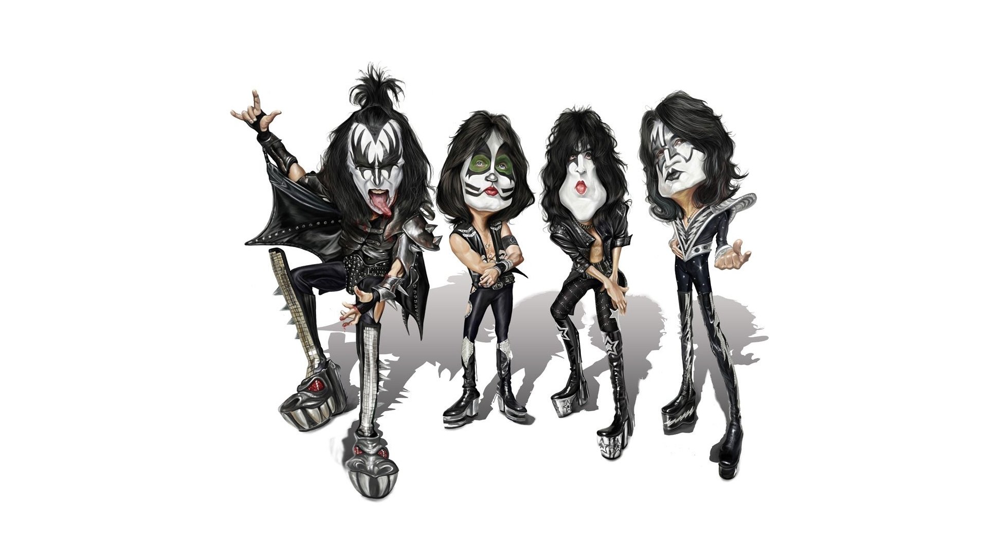 kuss kiss band rock karikatur hintergrund