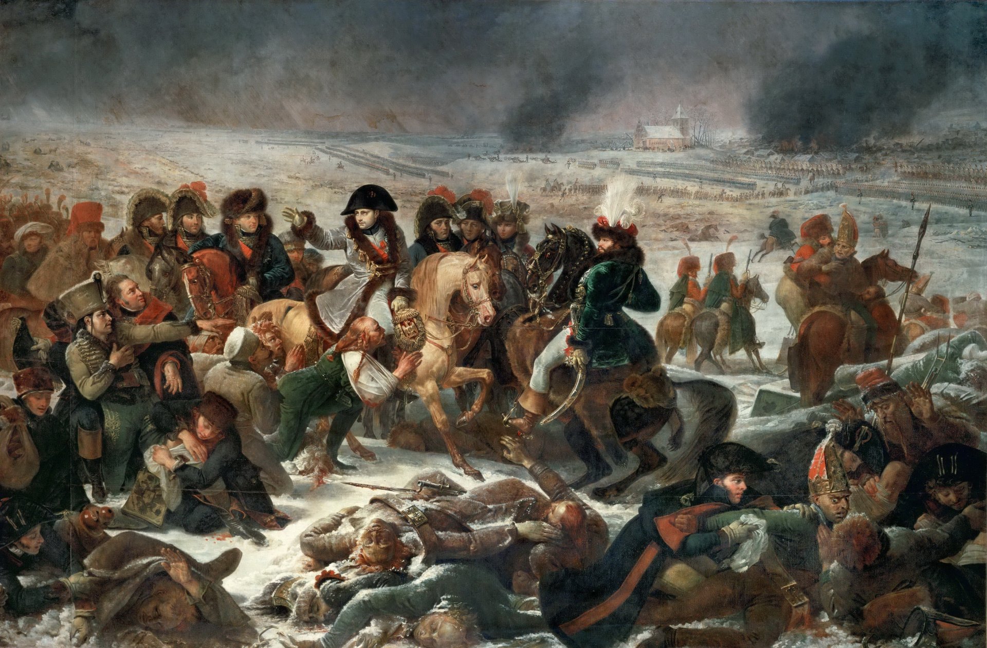 napoleon in der schlacht von eilau am 9. februar 1807 antoine-jean grote französischer akademikermaler gemälde öl auf leinwand